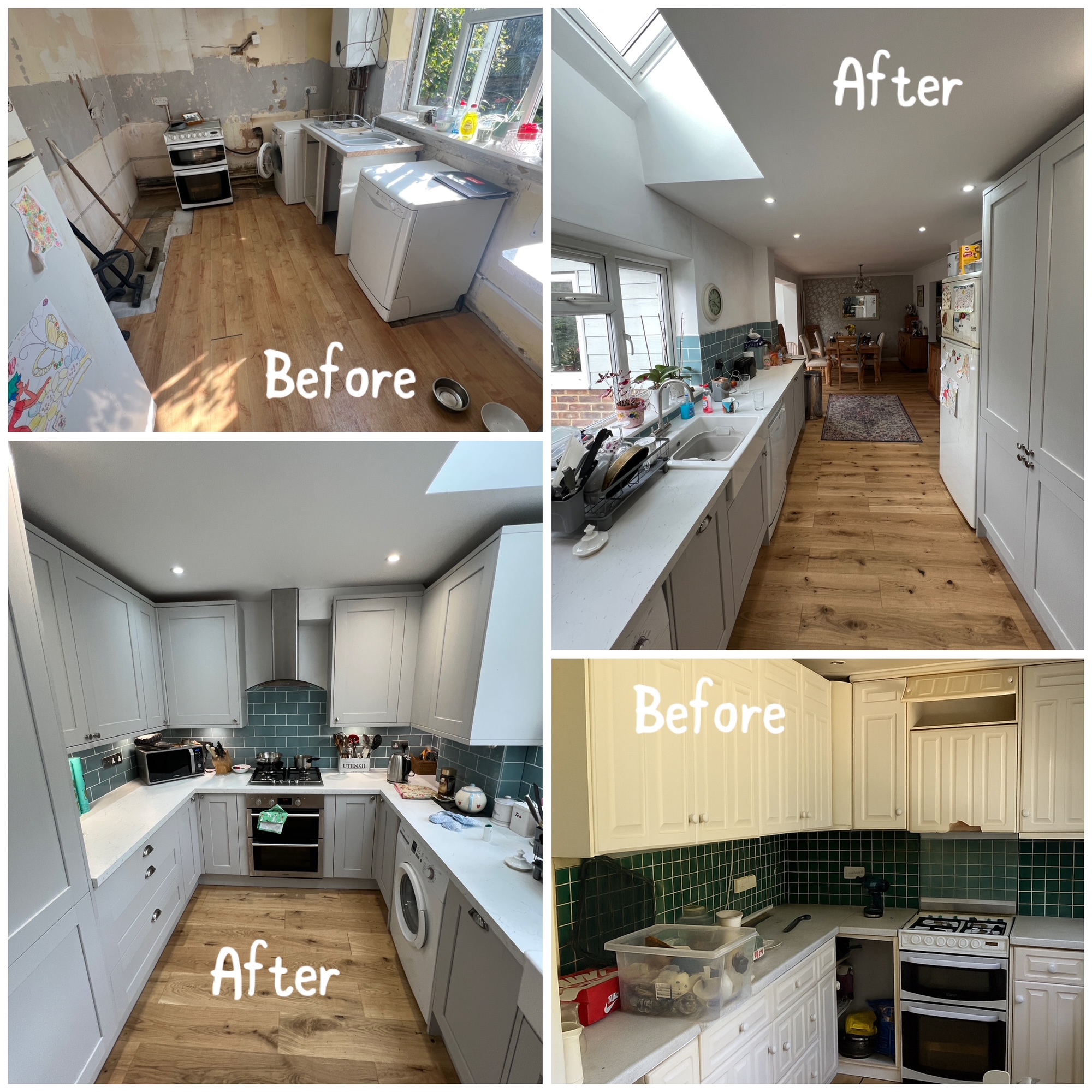 Before and after example of completed JH Estates work 1