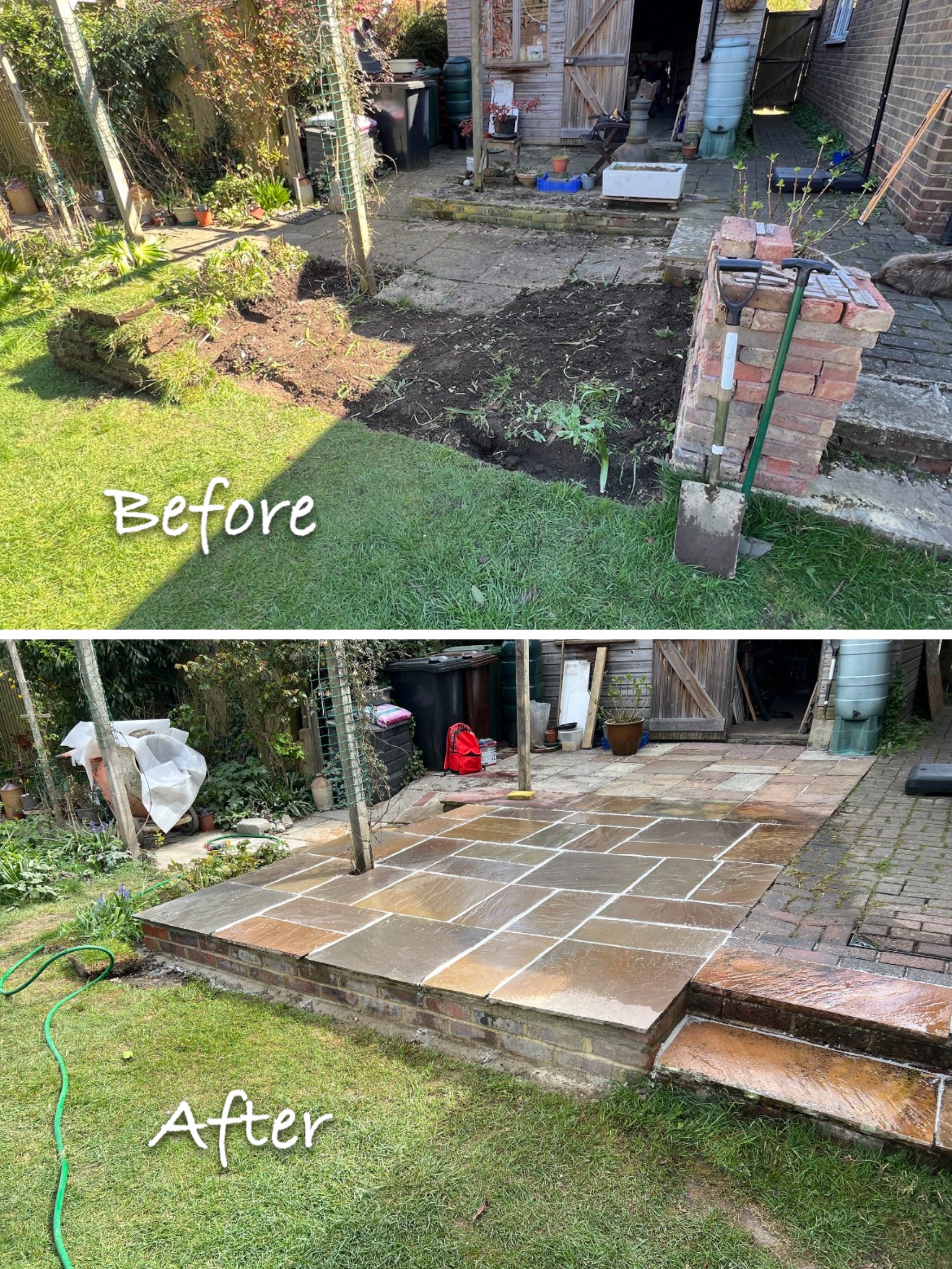 Before and after example of completed JH Estates work 4