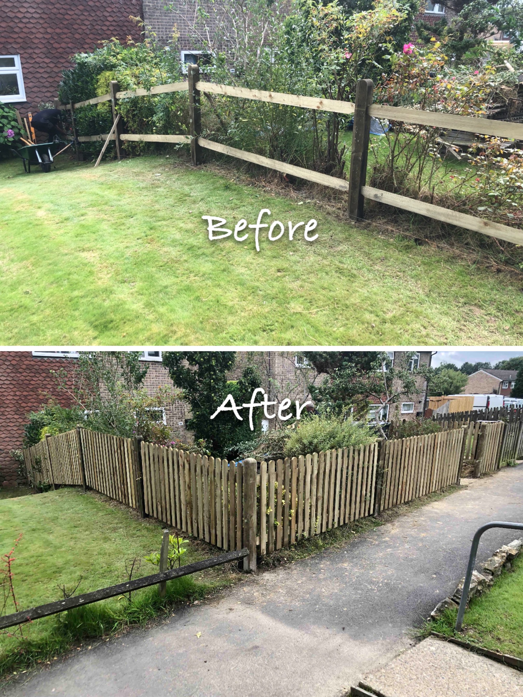Before and after example of completed JH Estates work 5