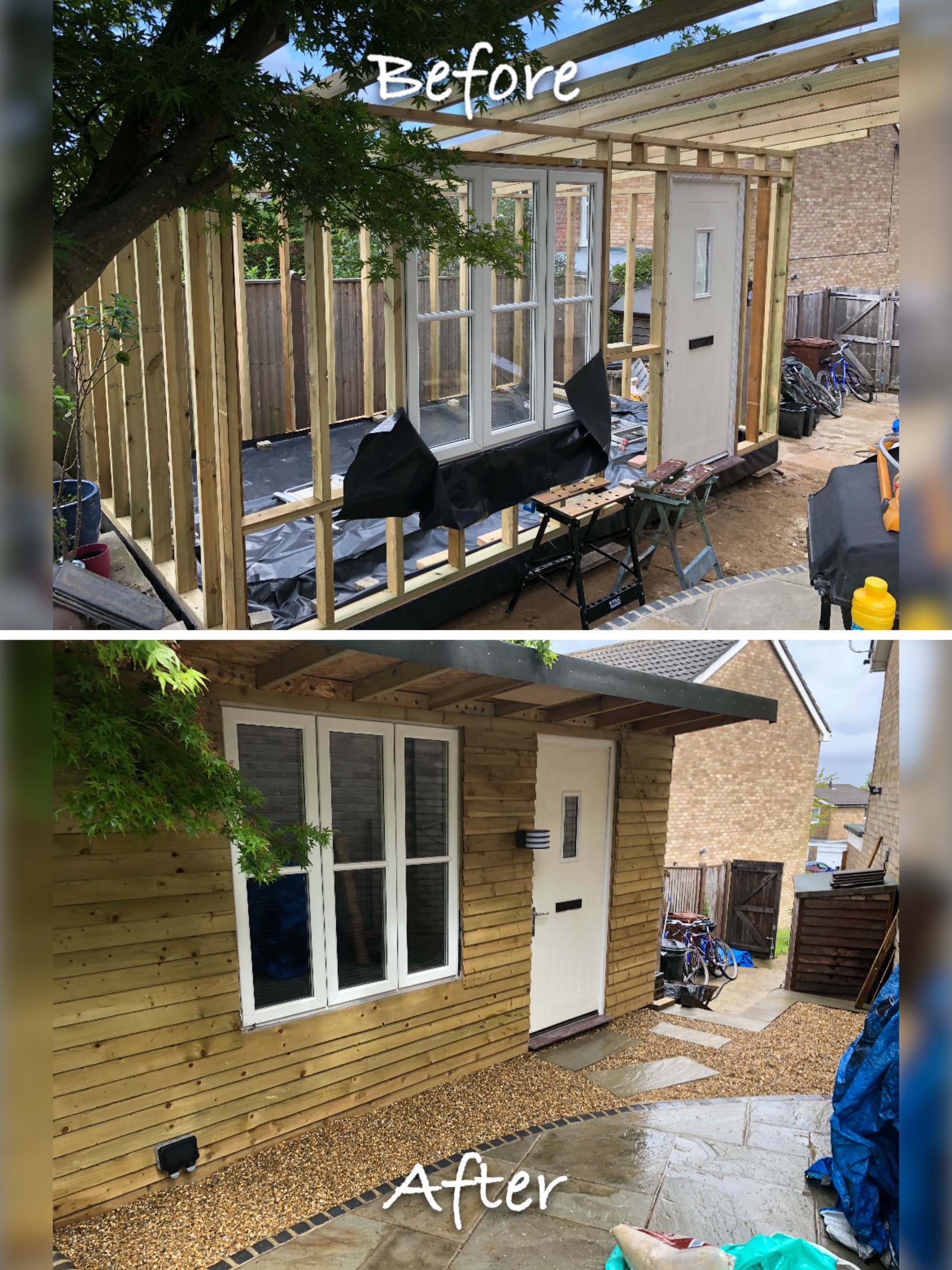 Before and after example of completed JH Estates work 8
